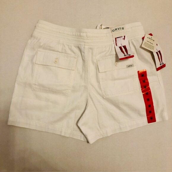 ORVIS Women's Pull on Shorts With Pockets, White - Picture 2 of 5